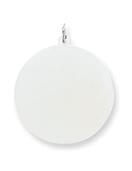 Sterling Silver Engraveable Round Disc Charm
