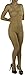 ToBeInStyle Women's Opaque Crotchless Spaghetti Strap Body Stocking - Beige - Q