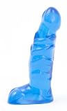 Doc Johnson Raging Hard-ons Slim Line 4.5 Ballsy, Blue Jellie
