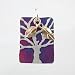 Jewelry : Sterling Silver and Purple Patina Tree of Life Pendant with Gold Leaves, #9177