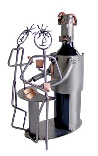 Poker Players Wine Bottle Holder by H&K Sculptures
