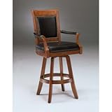 Kingston Game Swivel Leather Back Barstool