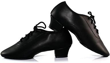 Latin Kids' Heels Cuban Heel Lace-ups Dance Shoes , Black , US4.5 / EU36 / UK3.5 Big Kids