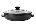 Emile Henry Flame, All Heats (Except Induction), French Ceramic, Round Braiser, Black, Ø30cm