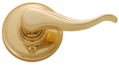 Weiser Lock LA100C3 Corsair Hall/Closet Lever Set, Left Hand, Bright Brass