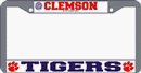 Clemson Tigers Chrome License Plate Frame