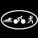 New Triathlon Logo Decal Sticker Swim Bike Run Cycling