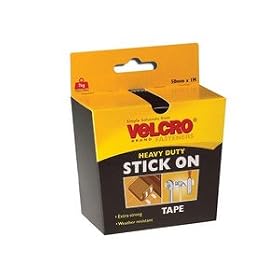 Velcro Heavy-Duty Stick On Tape 50mm x 1m Black VEL60241