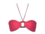 Hobie Strawberry Pink Bandeau Bikini Top (Medium)