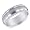 14K White Gold Bombe Men's Wedding Band Size 8