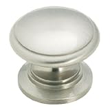 Amerock Solid Brass 1 1/4' Cabinet Knob Satin Chrome