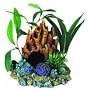 Coral Floral Cave with Plants