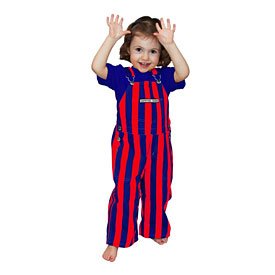 Toddler Royal/Red Game Bibs Overalls