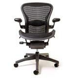 Aeron Chair - Highly Adjustable Graphite Frame w/ Lumbar Pad (Small) by Herman Miller