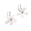 Oi! - E0608 - Boucles d'oreille Femme - Argent 0.2 Gr - Quartz rose - Cristal