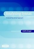 Analyzing Syntax: A Lexical-Functional Approach (Cambridge Textbooks in Linguistics)