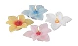 Biedermann & Sons Four Floating Flower Candles In Assorted Spring Colors (1 set)