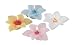 Biedermann & Sons Four Floating Flower Candles In Assorted Spring Colors (Set of 4)