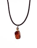 Necklace - N68 - Genuine Amber Bead - Hung on a 16