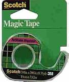 Scotch Magic 105 Office Tape, 3/4 x 300 in dispenser MMM105