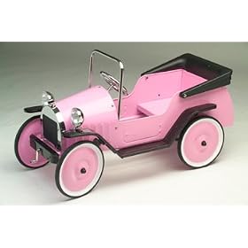 THE HARRIETT PINK PEDAL CAR - Nostalgic design, wonderful reproduction of the classic... by HomeLifeShopping