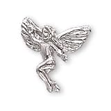 The Perfect 14K White Gold Angel Pin - 12X13MM