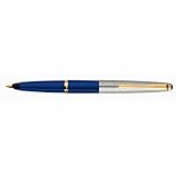 Parker 45 Blue and Chrome Fountain Pen Fine Nib