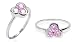 Round Cut Pink Cz Ring Sterling Silver