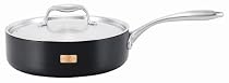 Marco Pierre White Hard Anodized with Copper Base 24cm Saute Pan + Lid