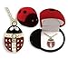 Ladybug Crystal Pendant Necklace In Gift Box