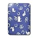 Florene Childrens Art - White Cowboy Boots and Horseshoes On Blue - Light Switch Covers - single toggle switch