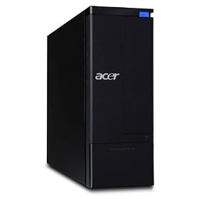 Acer - X1900-011 - Ordinateur de bureau - Intel Pentium E5800 - 1 To - 4096 Mo - Windows 7 - Carte graphique Nvidia GeForce 405 - Noir
