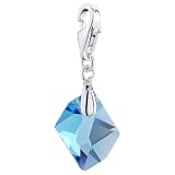 Cosmic Charm, aquamarine/silver-plated, 14 mm