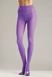 Plus Size Opaque Purple Nylon Pantyhose
