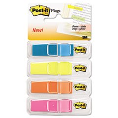 Highlighting Flags, Bright Colors, 1/2 x 1 3/4 , 35/Color, 4 Dispense