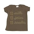 Boy's Brown Infant T-Shirt with Baby Checklist Design - 12 Months