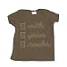 Boy's Brown Infant T-Shirt with Baby Checklist Design - 12 Months