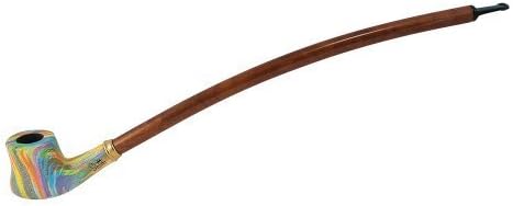 15" Shire Pipes Rainbow Colored Tobacco Pipe w/ Long Stem by Shire Pipes