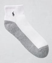 Polo Ralph Lauren 3 Pack Rib Cotton Cushion Athletic Quarter Socks