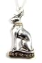 Egyptian BAST Cat Silver-Plated Pewter Pendant Necklace