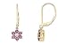1/2 Carat Amethyst and Diamond 14K Yellow Gold Flower Earrings