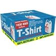 100 Plastic t shirt bags, merchandise shopping bags, product grocery bags