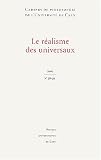 Cahiers de philosophie de l\'Université de Caen, N° 38-39/2002 : Le réalisme des universaux
