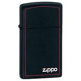 Slim Black Matte, Zippo Logo & Border