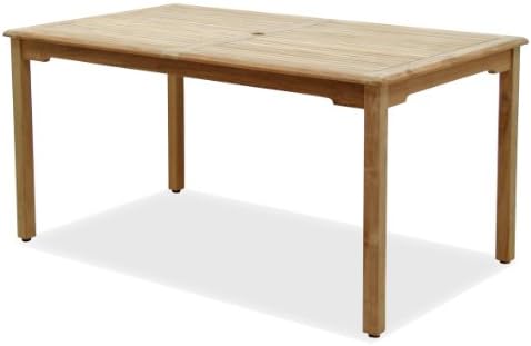 Amazonia Teak Luxemburg 7-Piece Teak/Wicker Rectangular Dining Set