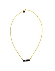 18kt Yellow Gold Diamond Pave Charm Chain Necklace Silver Fashion Jewelry