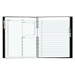 NotePro Undated Daily Planner, Black, 200 Pages,11 x 8-1/2 Inches