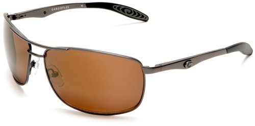 Gargoyles Men's Interval Aviator Sunglasses,Gun Frame/Copper Lens,one size