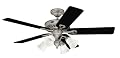 Hunter 20345 Westbury 4-Light 54-Inch 5 Black/Light Cherry Blades Ceiling Fan, Antique Pewter