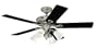 Hunter 20345 Westbury 4-Light 54-Inch 5 Black/Light Cherry Blades Ceiling Fan, Antique Pewter